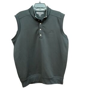 Men’s Black Pebble Beach Performance Button Pullover Vest Size Large